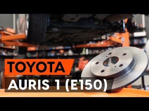 Cómo cambiar los discos de freno traseros en TOYOTA AURIS 1 (E150) [VÍDEO TUTORIAL DE AUTODOC]