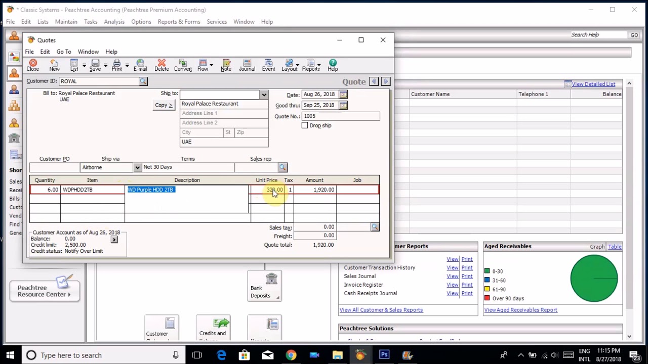 how-to-create-quotation-in-sage-peachtree-quantum-2010-accounting
