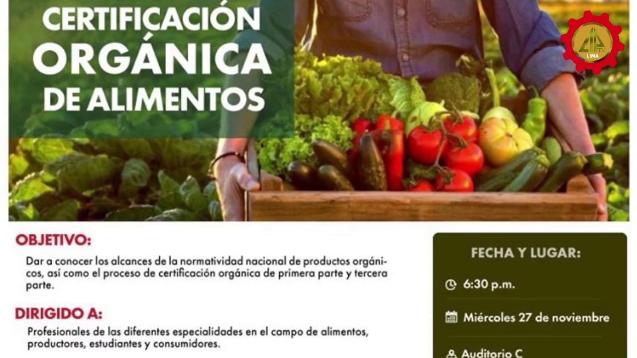 Certificación Orgánica De Alimentos Youtube