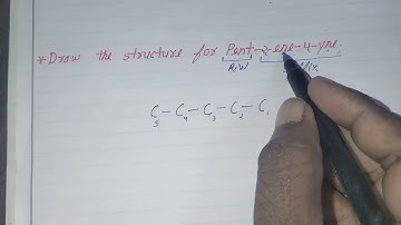 Draw the structure for Pent-2-ene-4-yne.#pharmacy #chemistry #chemistryclass12 #chemistry9th #chem