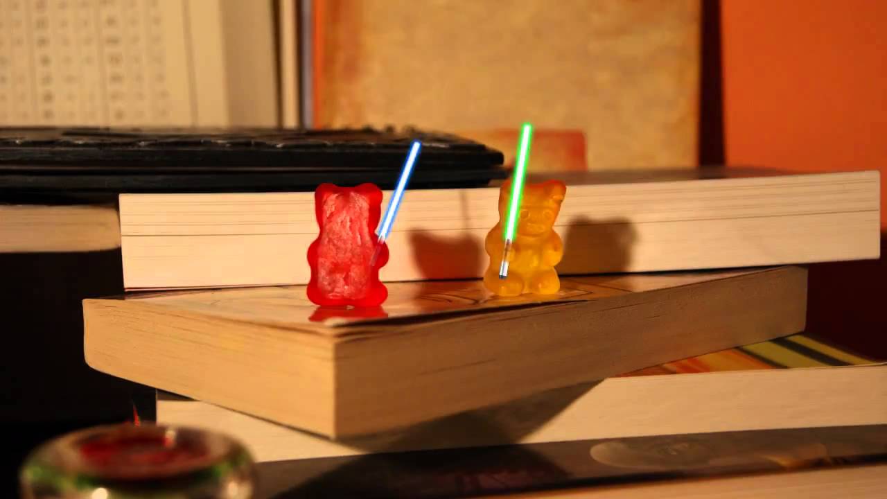 Gummy Wars (Lightsaber Gummy Bear Duel/Battle/Fight Stop Motion