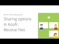 Sharing options in koofr receive files