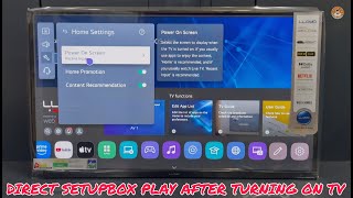 LLOYD Webos Tv How to Play Direct Setupbox after turning on TV || Recent Input Setting Webos Tv