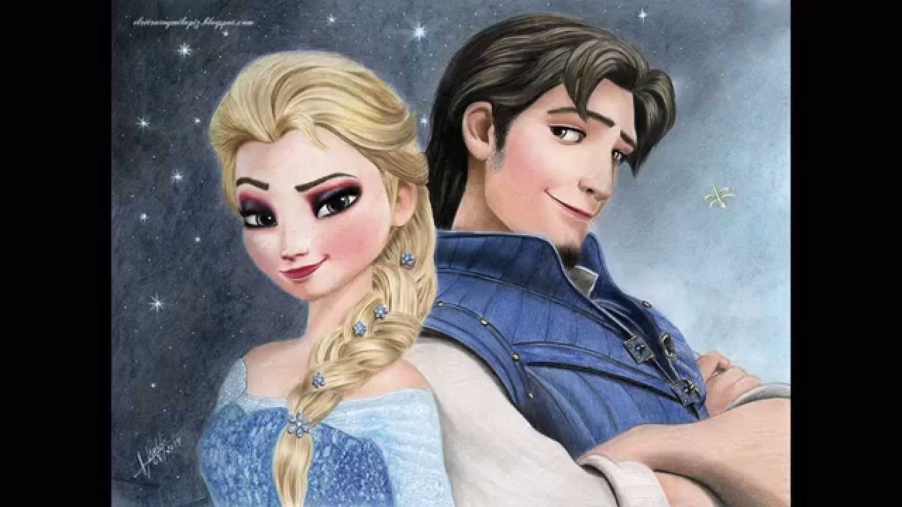 Drawing Colored Pencil Dibujo De Elsa Y Flynn Youtube