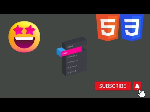 Navbar Menu Animation using Html and Css