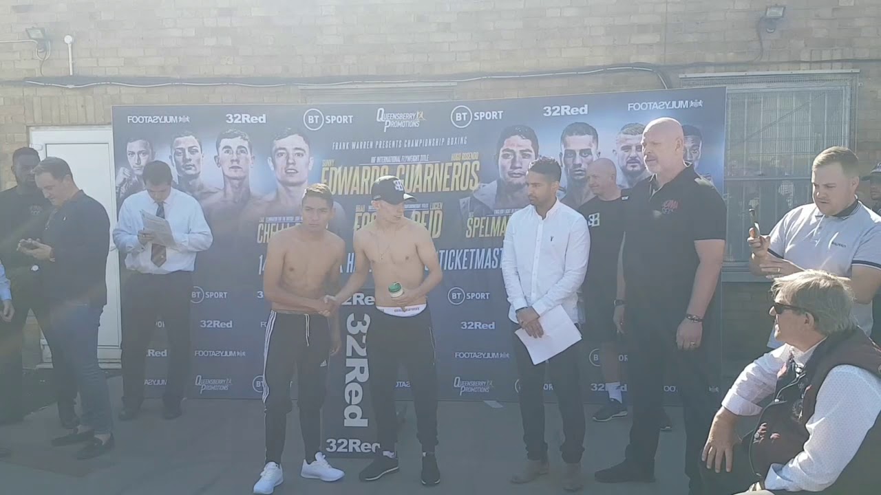 Weigh ins: Edwards vs Guarneros, Foster vs Reid, Chelli vs Davies, Spelman vs Pitters