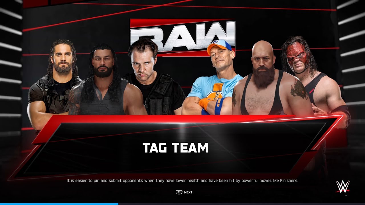 WWE2k25 THE SHIELD VS JOHN CENA - BIG SHOW & KANE || RAW TAG TEAM MATCH 