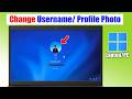 How to change user profile name in windows 11