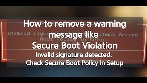 The warning message - Secure Boot Violation in ASUS laptop
