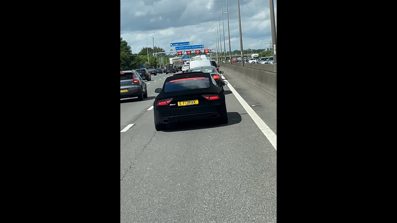 Insane darkest black colour wrap on Audi RS7. 