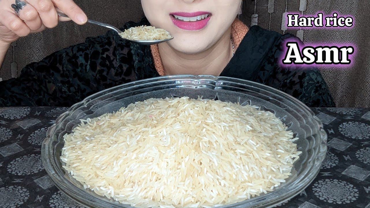 ASMR RAW RICE EATING // SELLA HARD RICE // CRUNCHY SOUNDS - YouTube
