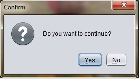 JAVA Swing JOptionPane confirm Dialog (Yes/No Option) Example in NetBeans
