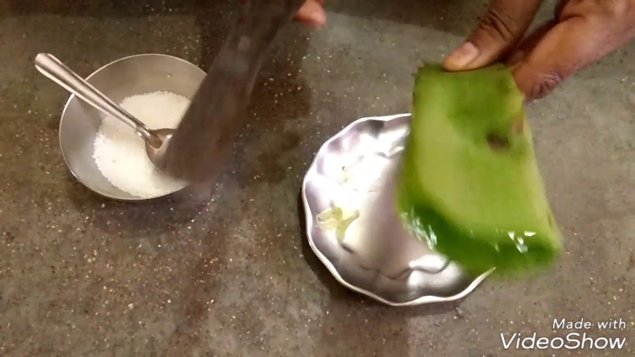 How To Use Aloe Vera And Sugar For Skin Whitening In Tamil - YouTube