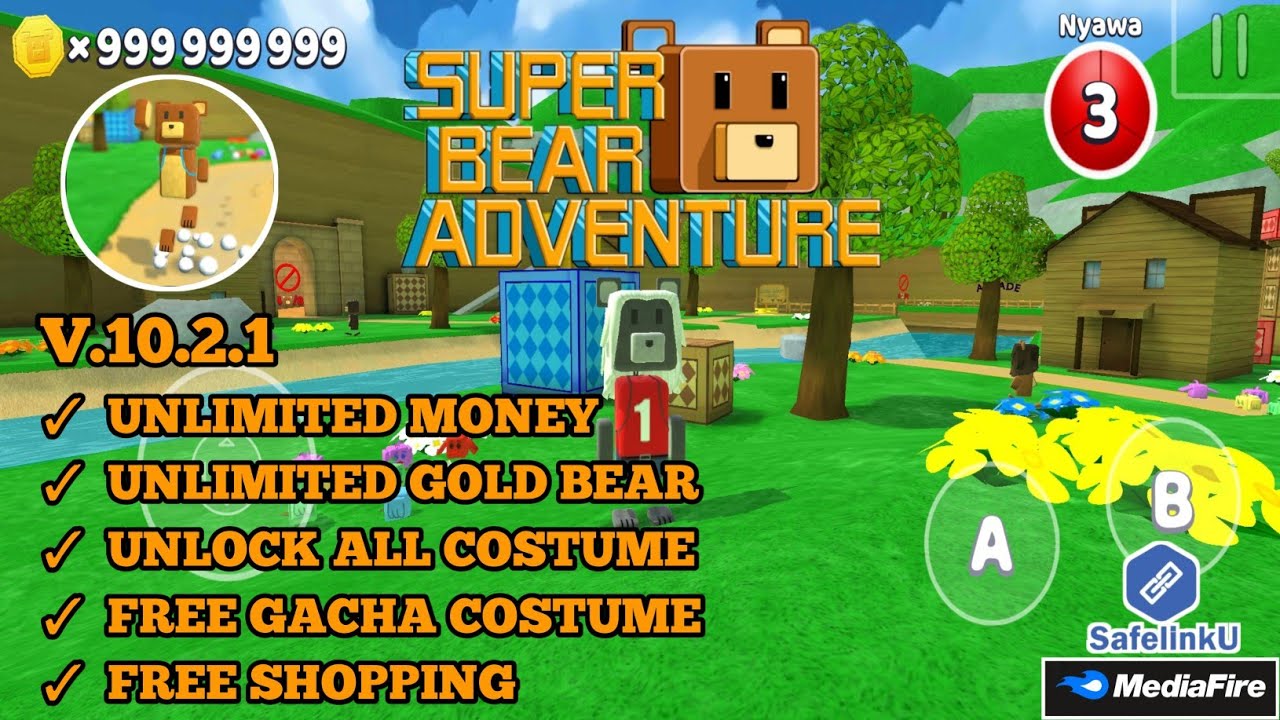 Super bear adventure mod menu versão 10.3.2 Apk Super bear 