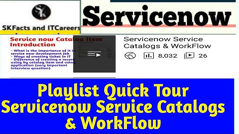 Service catalogs & Workflows - Playlist Tour || #servicenow  #servicenowdeveloper #interview