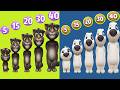 All sizez of My Talking Tom2 vs My Talking Hank vs 