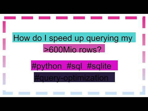 How do I speed up querying my  600Mio rows?