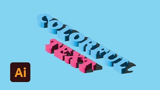 Isometric Text Effect | 3D Text Effect | Illustrator Tutorial