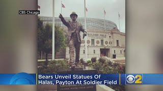 Bears Unveil Statues Of Halas, Payton At Soldier Field