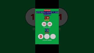 LOTTO RESULTS, 3D LOTTO, EZ2 LOTTO, 2PM DRAW, AUGUST 11, 2026@LottoResultTV15K
