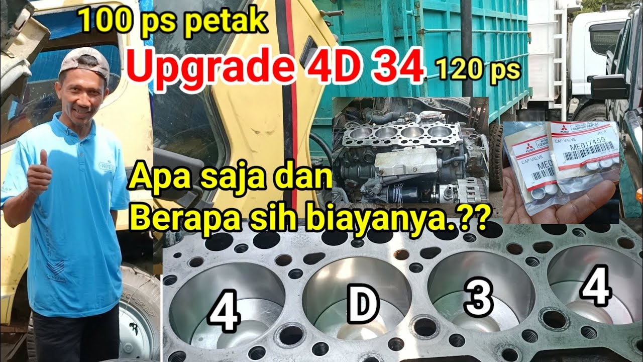 Rakit mesin HD 100 PS Ragasa | 4D 31 Upgrade 4D 34