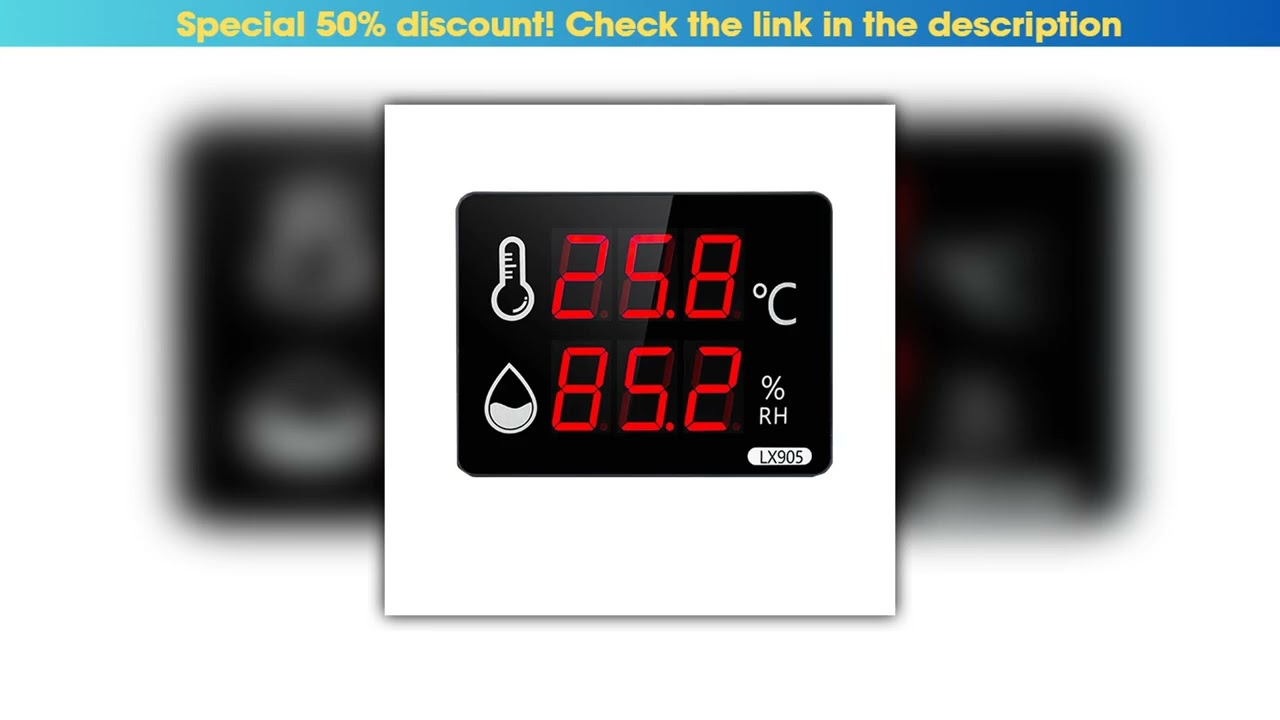 Review Digital Thermometer Room Hygrometer With LED Screen Display Temperature Meter For Home Humid