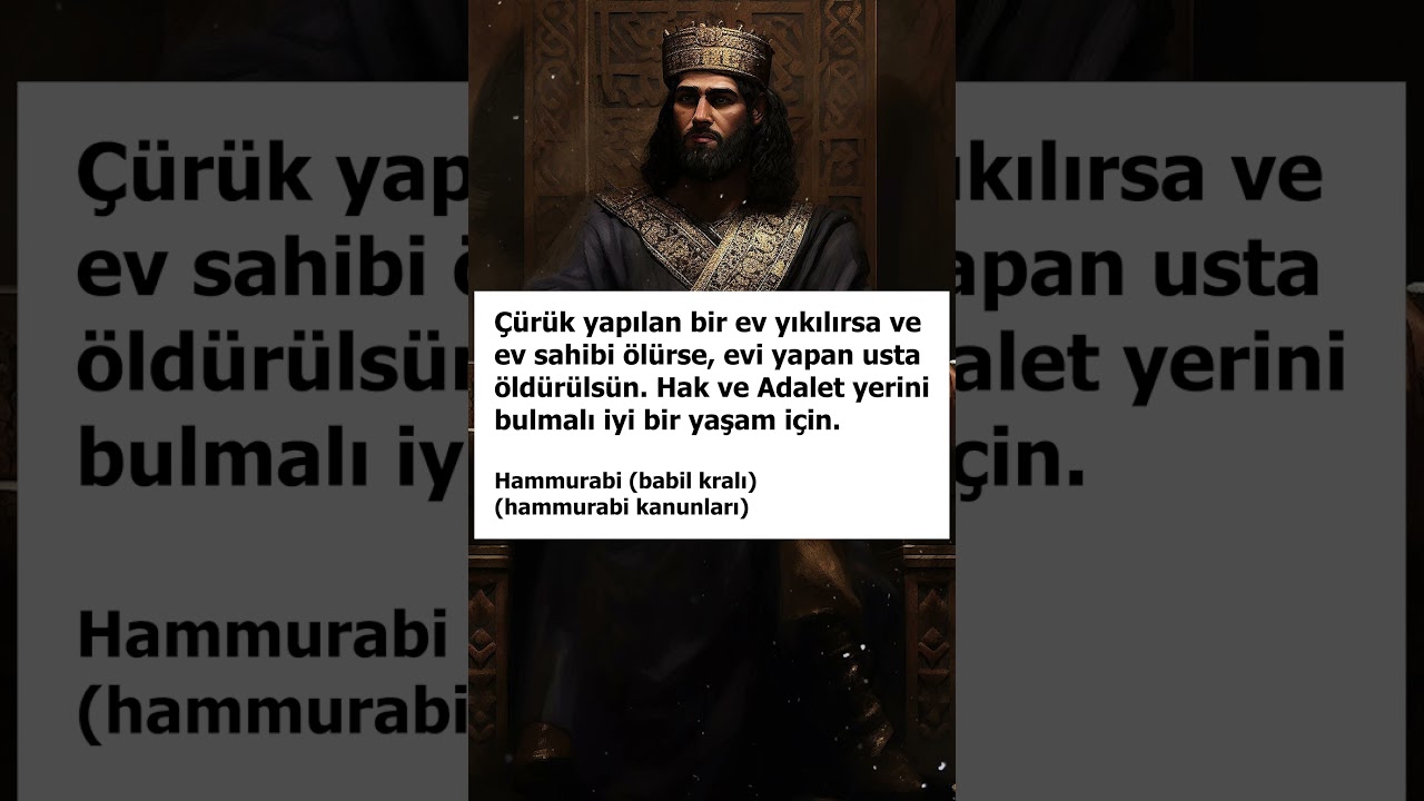 Tarihin En İlginç Kanunu Şaşırtacak! Hammurabi (Babil kralı) 