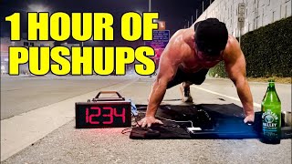 1000  pushup set on livestream
