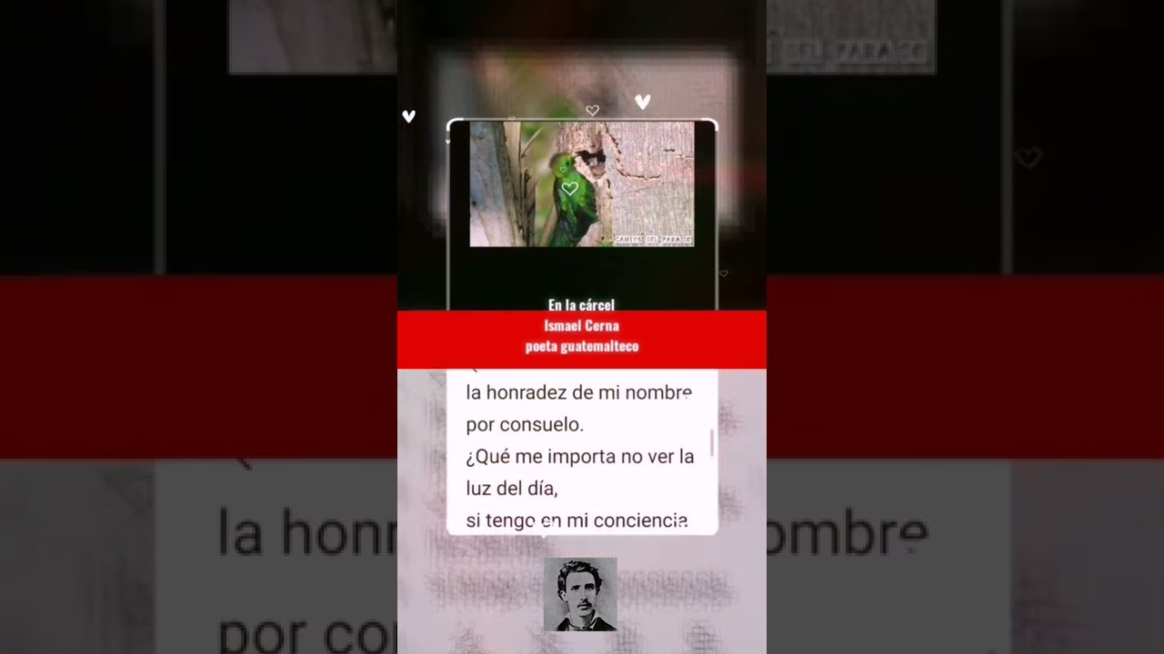 Poema "En la Cárcel". Ismael Cerna poeta de Ipala Chiquimula. - YouTube