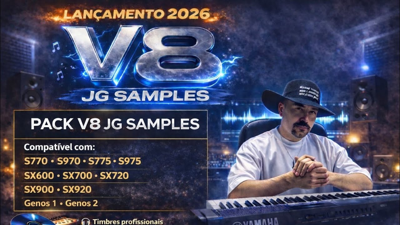 ▶️Pack V8 JG Samples 2026 🎵#Arrochas #SamplesYamaha #YoutubeJGSamples