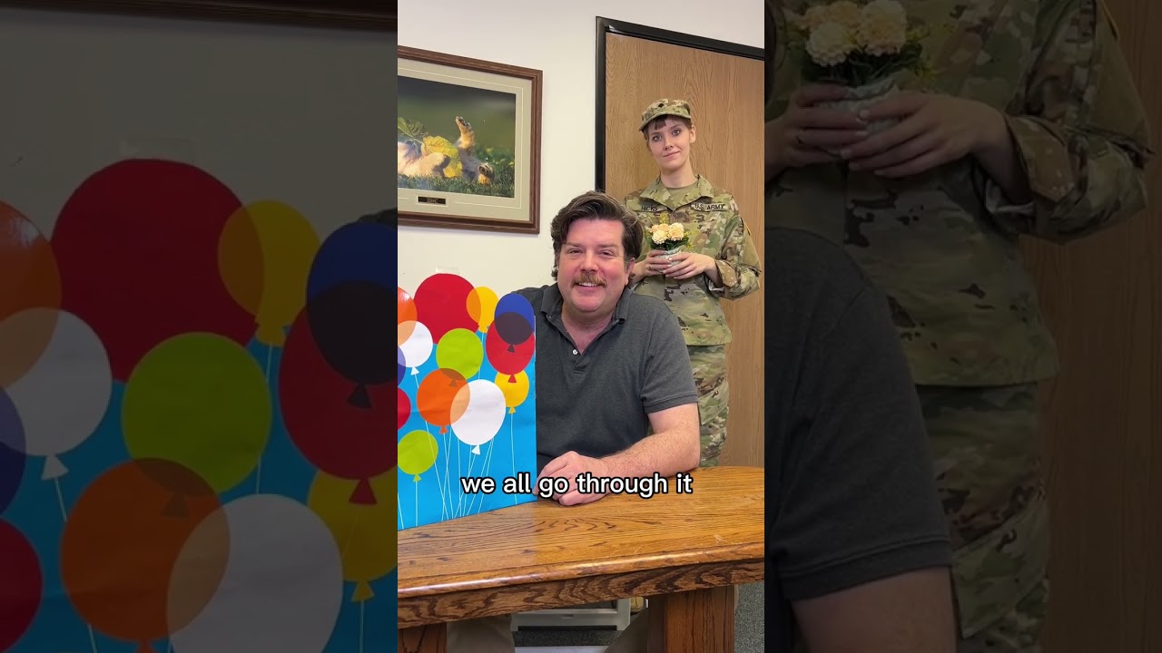 Military daughter reunites with single father