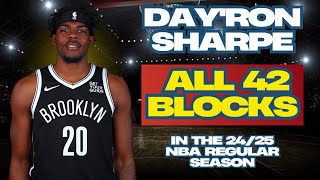 Day'Ron Sharpe - All 42 BLOCKS in The 24/25 NBA Regular Season for Brooklyn Nets