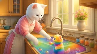 🌈🐱 Rainbow Cat's Naughty Prank, Cat Mom Can’t Catch a Break!