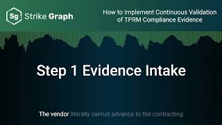 How to implement continuous validation of TPRM compliance evidence