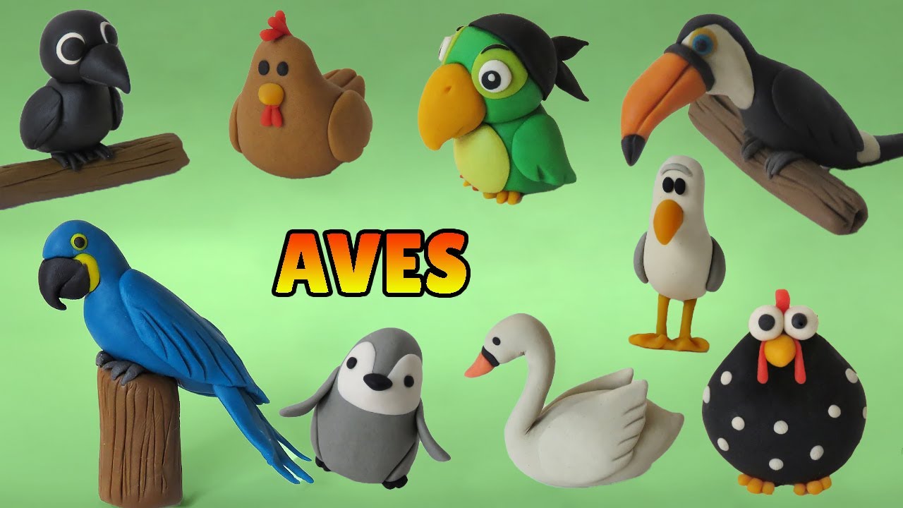 🔴 ESPECIAL AVES / PÁSSAROS COMPILADO  - Tutorial Fácil Biscuit, clay, plastilina , Pasta Americana