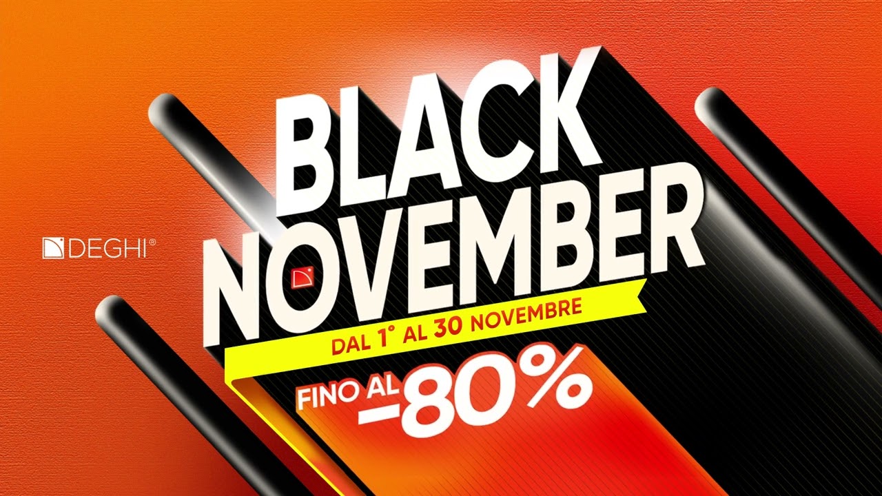 DEGHI BLACK NOVEMBER, sconti fino al -80%