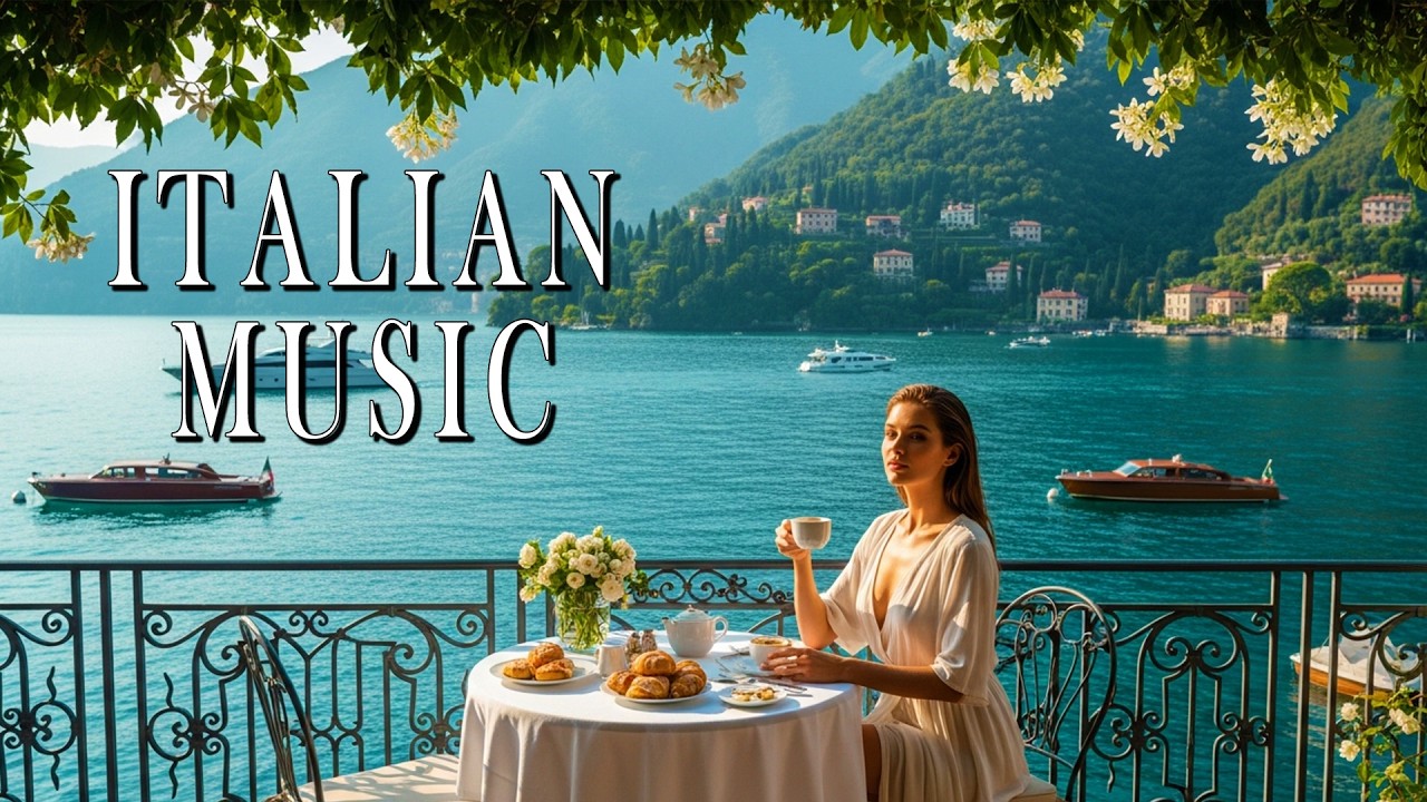 🎶 2+ Hours Italian Mediterranean Music 4K  Amalfi Coast & Lake Como Relaxing Scenic Instrumentals 🌊