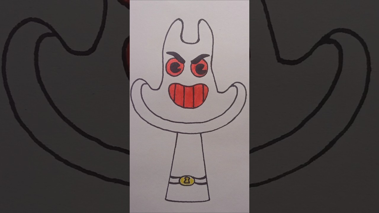 Рисунок Спрунки в образе персонажа Ман Рэя 