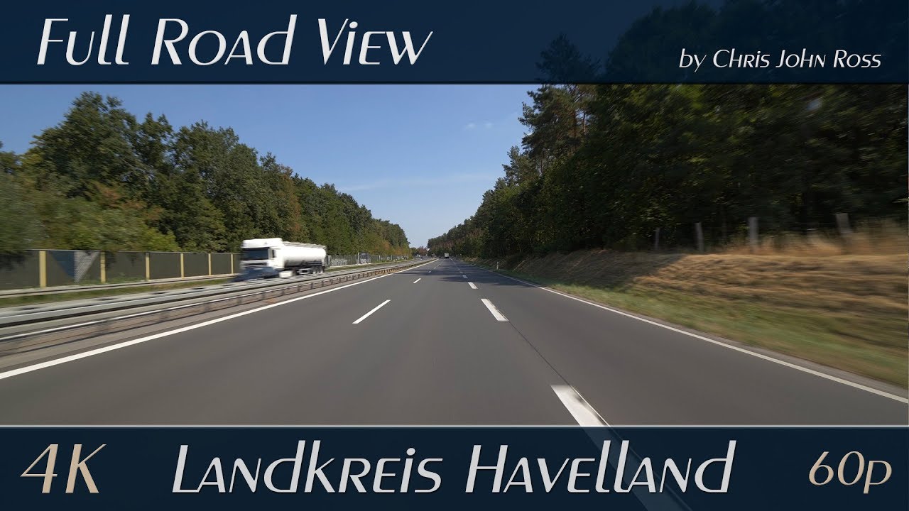 Landkreis Havelland, Germany: Bundesstraße (B5), Dallgow-Döberitz - 4K (UHD/2160p/60p) Video