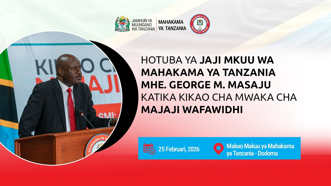 HOTUBA YA JAJI MKUU WA  TANZANIA WAKATI WA UFUNGUZI WA KIKAO CHA MWAKA CHA MAJAJI WAFAWIDHI