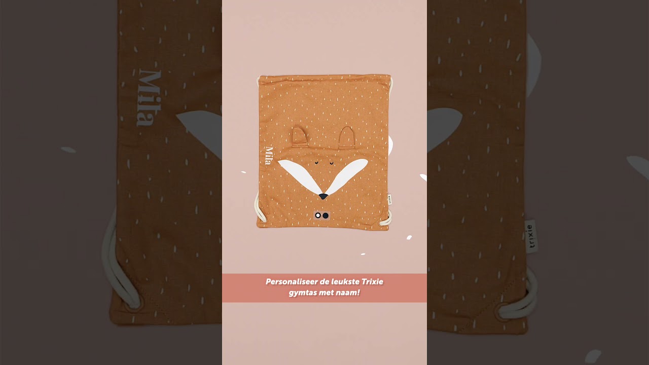 Personaliseer de leukste Trixie gymtas met naam! 