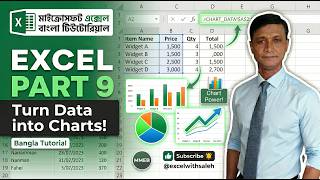 পর্ব ৯: Charts তৈরি | Microsoft Excel বাংলা টিউটোরিয়াল | #excel #excelchart #exceltutorials
