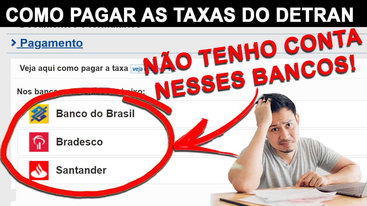COMO PAGAR AS TAXAS DO DETRAN SEM TER CONTA EM BANCOS? SERÁ QUE ALGUÉM