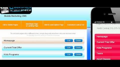 mobile landing pages with mobile marketing cms