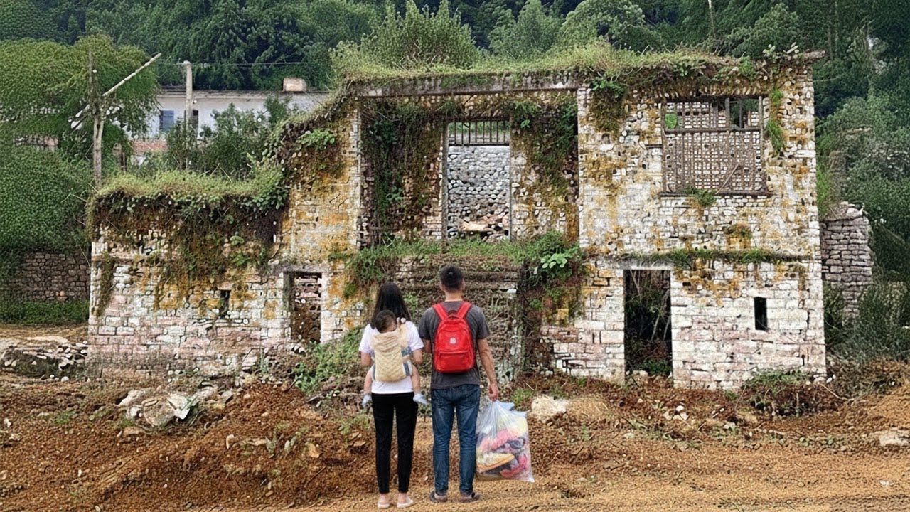 Poor farmer couple restores a 30-Year abandoned house on a hill | Emotional family story