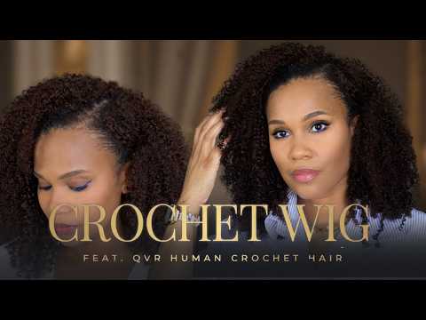 Beginner Friendly Crochet Wig Using QVR Kinky Curly Human Hair | Install Over Locs