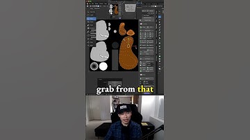 Tip: One large texture file. UVs grab color in low poly 3d game character in Blender -1.3: Hershey’s