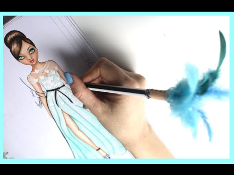 Topmodel Malbuch How To Draw Wedding Dress Hochzeitskleid Malen Copics Foxy Draws Youtube