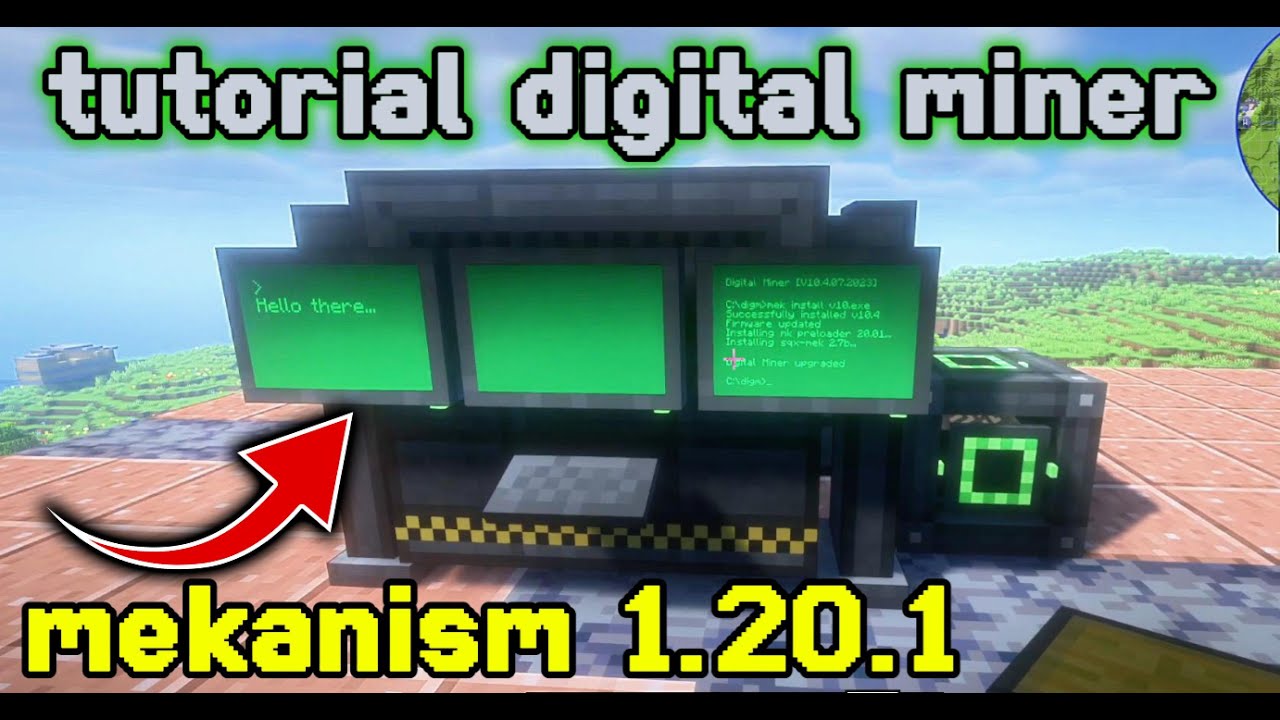 como usar digital miner mekanism minecraft 1.21.1 configuração #6 - YouTube