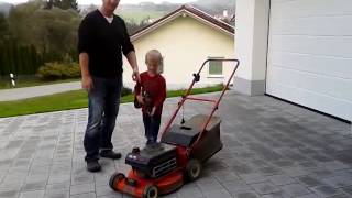Rasenmäher Kickstart mit Akkuschrauber // Bayrisch